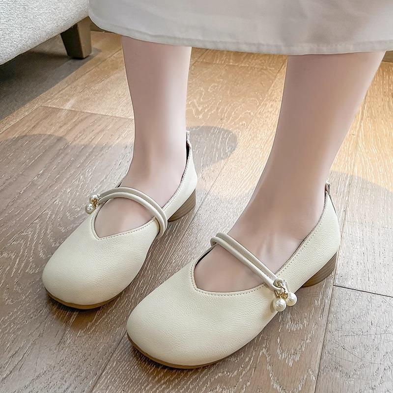 French temperament single shoes women 2025 spring new gentle lady versatile wind Doudou shoes with skirt low heel ladyshoes