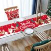 New Christmas table flag decoration, home kitchen imitation linen tablecloth Christmas table flag