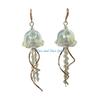 HX6F Jellyfish Tassels Drop Pendant Earrings Temperament Dangle Earrings Jewelry