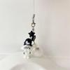 Cat Figurine Cat Phone Chain Stylish Y2K Fur Ball Key Ring Hairball Bead Pendant  Girls Gift