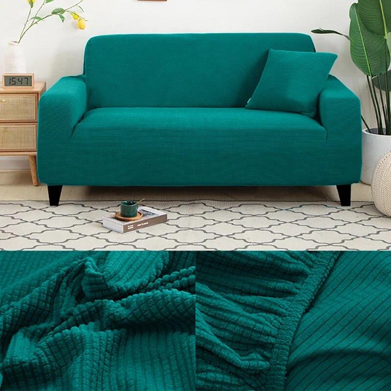 Sofa Cover for Living Room Thick Elastic Polar Fleece Cover for Sofa Couch Armchair 1/2/3/4 Seat L Shaped Corner Sofa Cover