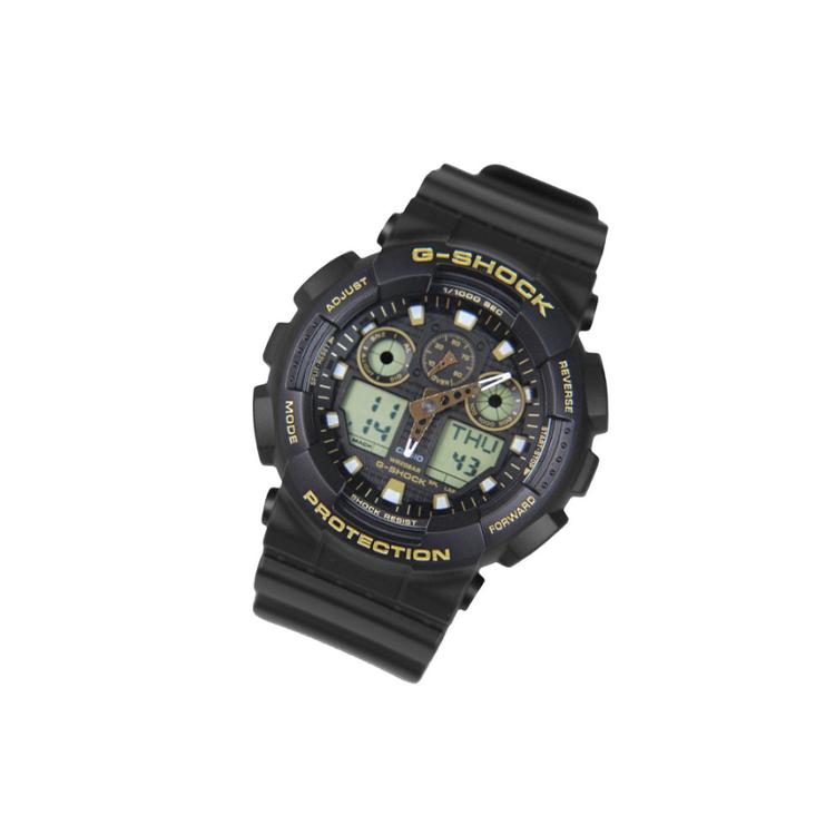 Casio Men Liquid Crystal/Analog Dual Display Series Black Watch GA-100GBX-1A9 GA-100GBX-1A9