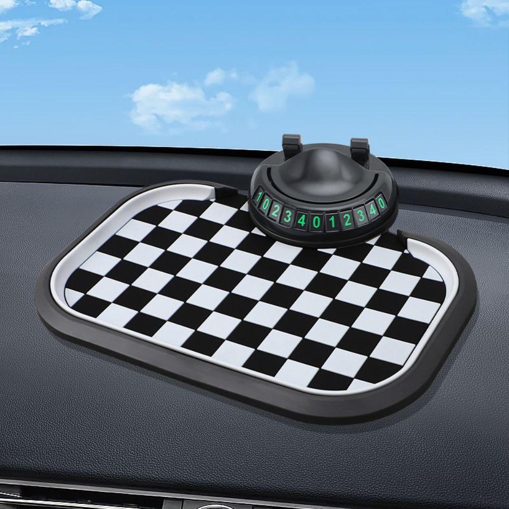 Multi-Function Grid Dashboard Mount Three-In-One Design Phone Holder Vehicle Dashboard