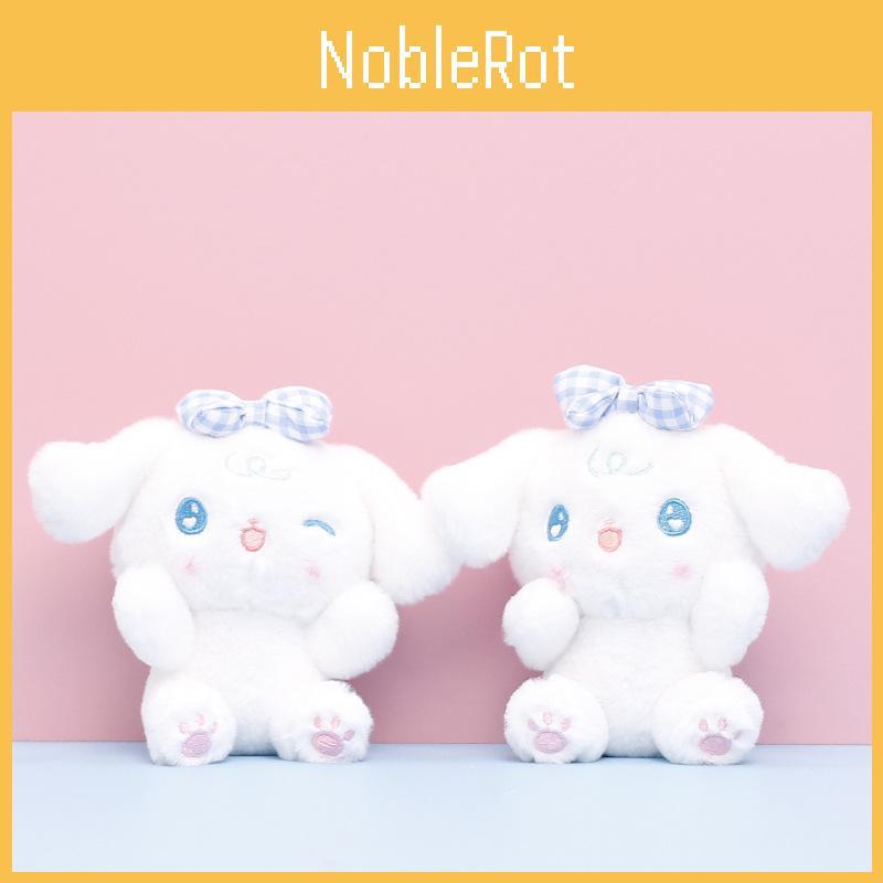 Dog Plush Bowknot Keychain Cartoon Pendant Stuffed Doll Bag Decoration Gift Kids