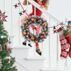 Christmas Wreath Hangable Greenery Realistic Christmas Door Wreath Artificial Art For Indoor Outdoor Window Wall Fence Dining