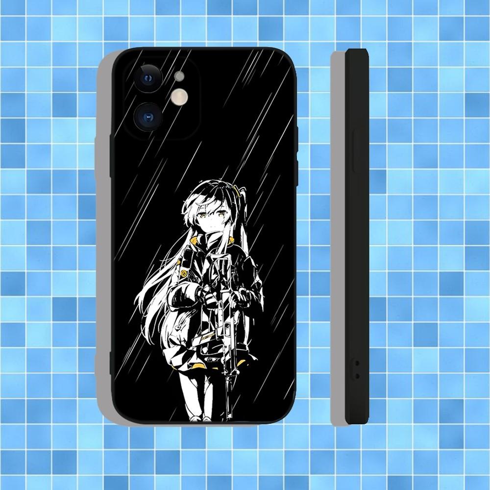 Girls Frontline Ump45 Phone Case For iPhone 16,15,14,13,12,11,Pro,Max,Plus,X,XS,XR,SE,8,7,Mini,Soft Silicone Black Case