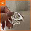 BF CLUB 925 Sterling Silver Earrings For Women Trendy Simple Oval Earring Jewelry Prevent Allergy Party Accessories