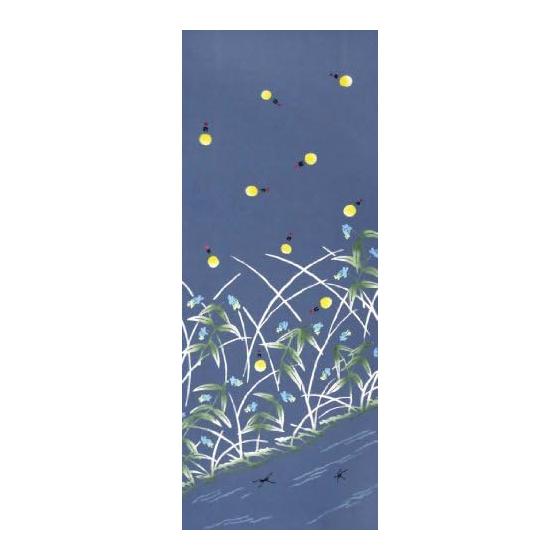 Maruzen Chusen Tenugui Towel, Firefly Pattern, 247, 37x98cm, Cotton, Soft, Absorbent, Washable, Reusable, Made in Japan
