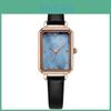 Gedi Damen Mode Quadratische Quarz Uhr Mit Lederarmband Für Freizeit