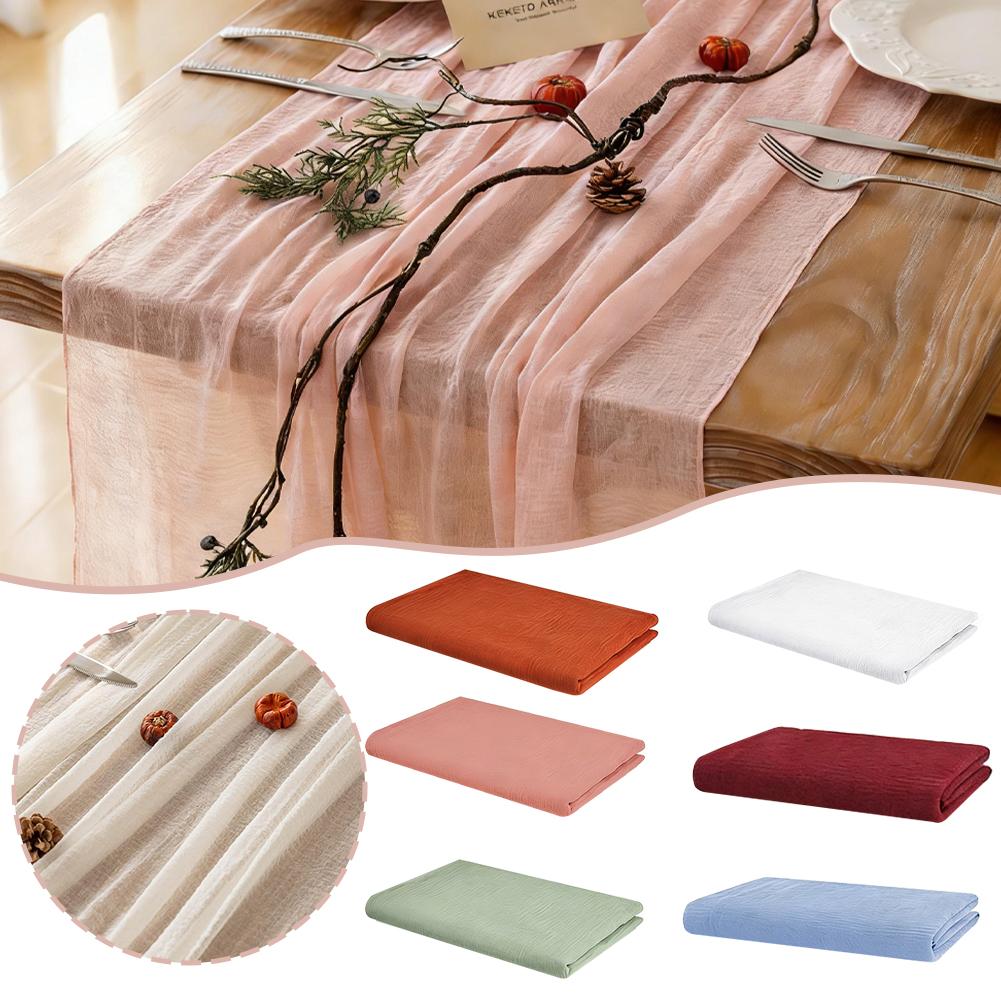 Table Runner Luxury Sheer For Wedding Arch Overlay Draping Decoration Birthday & Boho Party Table Decor Christmas Decoratio C8T0