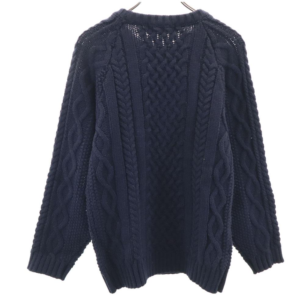 68&brothers Long Sleeve Sweater M Navy System Knit Men's Used