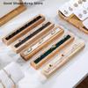 Holz Französischer Samt Futter Ringhalter Ohrringe Armband Display Tablett Rechteckige Form Schmuckschale Mit Schmuck Aufbewahrungsständer
