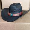 Straw Cowboy Hat Wide Brim Bull-Hide Bangora Women  Pasture Straw Hat Cowboy Comfort Band Solid Summer  Sombrero