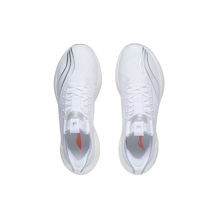 New LiNing Jueying Essential Cushioning Breathable Rebound Low Top Casual Running Shoes Men's White Silver ARRS007-2