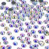 SS3-SS50 Crystal AB Black Glass Rhinestones Hot-fix Flatback Iron On Stones For Wedding Dress Fabric Clothes Decoration