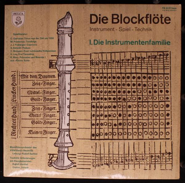 

LP Record BLOCKFLTENORCHESTER DER VSM BERLIN Die Blockflte I. Die Instrumenten PSR40511 Pelca Germany Classical Used