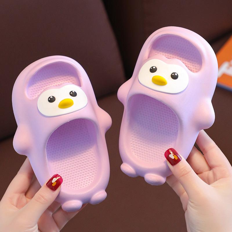 

019Penguin children s slippers cartoon boys girls indoor home slippers outdoor beach cute cartoon 15CM