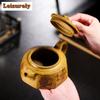 270ml Authentic Yixing Purple Clay Teapot Handmade Octagonal Pot Tea Infuser Raw Ore Dragon Bone Gold Sand Kettle Zisha Tea Set
