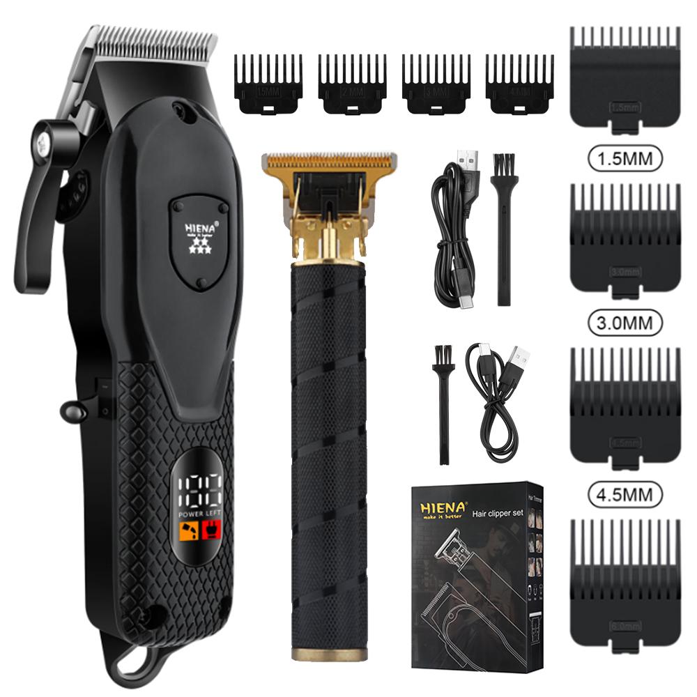 HIENA Hair Clippers 1200mah Powerful Battery Electric hair Trimmer Professional barber hair cutting machine Cordless clippers