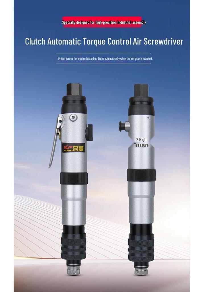Gaobao Pneumatic Clutch Torque Screwdriver: Semi & Fully Automatic with Bits