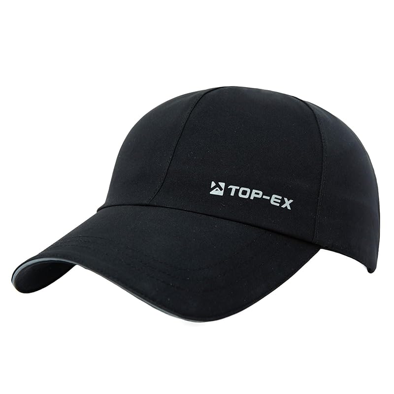 

[TOP-EX] cap men s large size baseball hat waterproof ladies man for summer golf bicycle summer black running mountain climbing outdoor uv cut fold