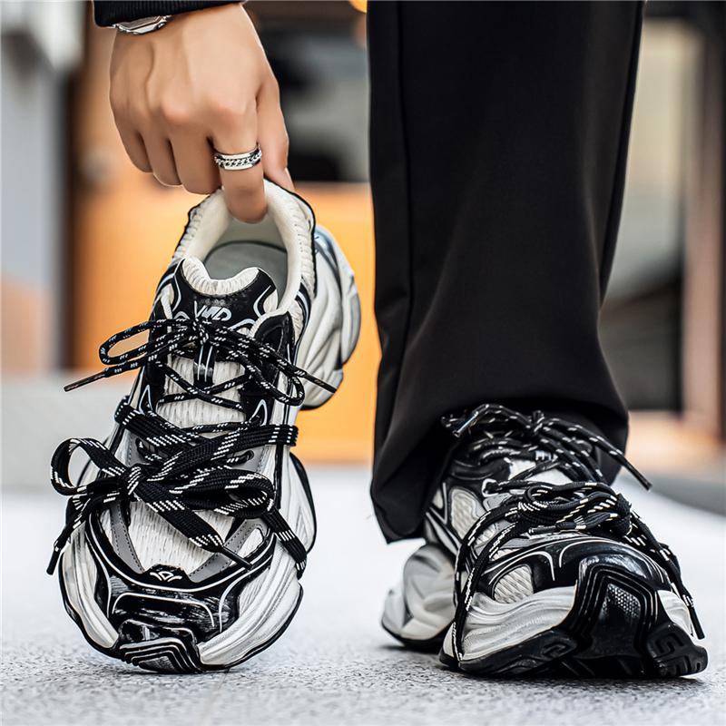 Men's Korean Version Thick Soled Sneakers Are Fashionable Versatile and Trendy Street Style Men's Shoes