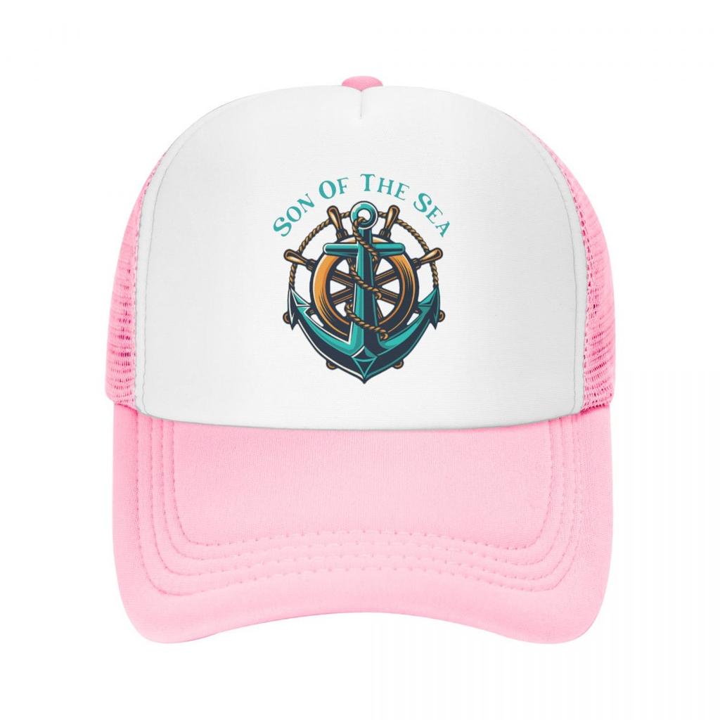 Son Of The Sea Trucker-Hüte für Damen, Unisex, verstellbar, nautische Seemannsanker-Baseballkappe, Performance-Snapback-Kappen