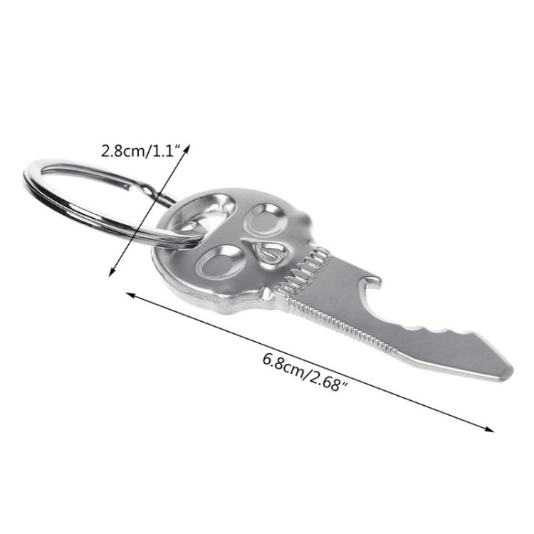 5 PCS Multi-function Skull Bottle Opener Key Chain Car Key Pendant, Size: 6.8x2.8cm
