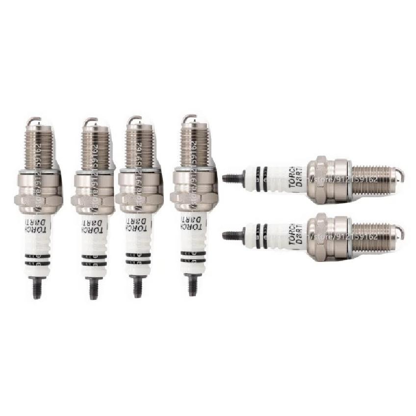 NEW 4/6PCS TORCH Spark Plug D8RTI China Original Replace for Motorcycle UTV Scooter Dirt Bike Go kart ATV Longer Life Time