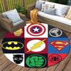 1pc Marvel Avengers Super Heroes Round Area Rug - Non-Slip, Machine Washable Polyester Carpet For Living Room & Bedroom Decor - Perfect Chri