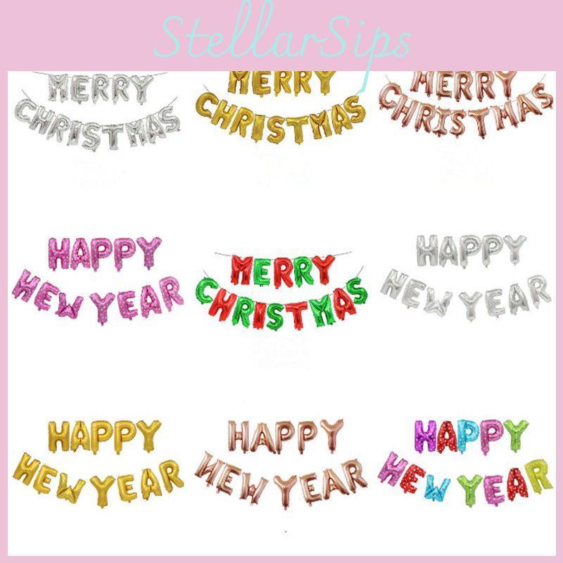 Bright And Colorful Merry Christmas Balloons Banner For Joyful Holiday Decor