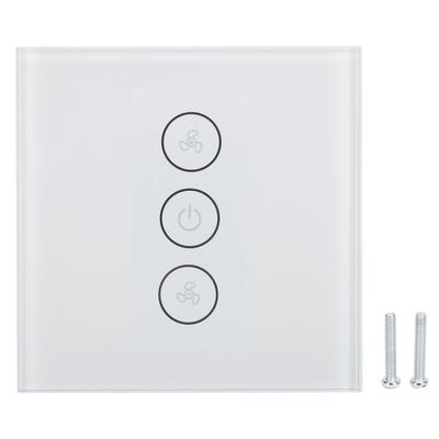 Smart WiFi Dimmer Fan Switch Wireless Timer Voice APP Control for Tuya 110‑240V 50 60HZWhite