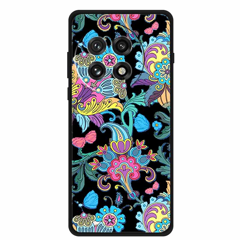 Black Silicone Case For OnePlus 13 5G Case Cartoon Cat Soft Back Cover For OnePlus Ace5 5G Ace 5 Pro 13R Phone Case Shell Coque