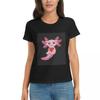 Damen T-Shirt Axolotl Meerestier Sommer Kurzarm T-Shirts Rundhals Baumwolle T-Shirts Kleidung Oberteile Streetwear