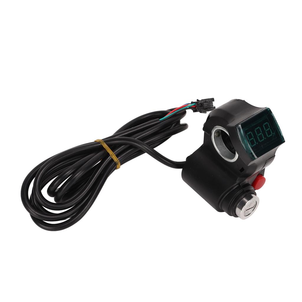 Electric Bike Twist Throttle ABS with Green Screen Lock Keys Electric Bike Throttle Grip For