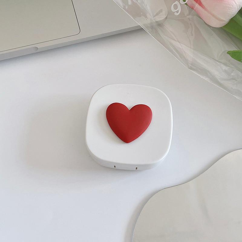 Candy enfärgad kontaktlinsfodral Plastfärgad kontaktlinslåda Bärbar kontaktlinsförvaringslåda Mini Care Box