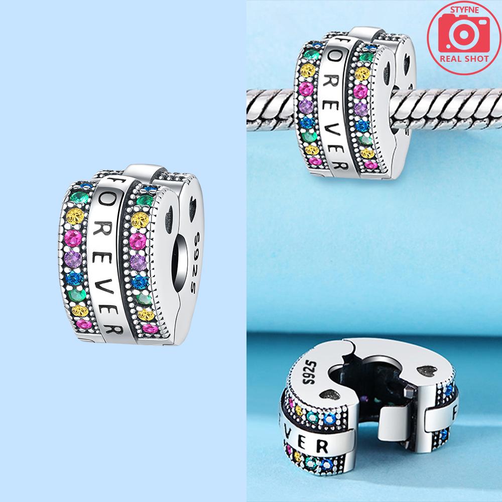 Charms Copper Blue Original Stars Heart Zircon Chameleon Panda Glass Beads Fit Bracelet Jewelry Women Diy Accessories