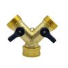 YStyle Hose Splitter Tone Finish, with Separate Lever Valves, Knurled At Inlet, for