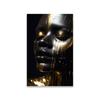 Black Girl Gold Makeup Wall Art Poster Modern Portrait Canvas Painting Elegant Black and Gold Face Art Prints Bedroom Decor