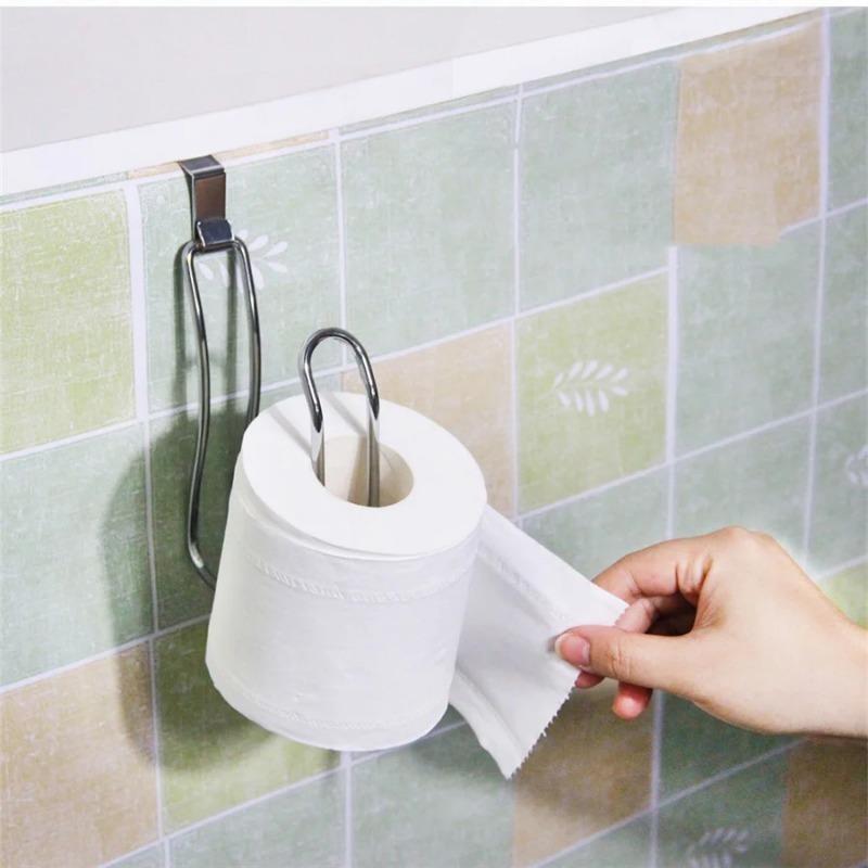 1pc Iron Toilet Paper Holder Iron Roll Paper Holder Bathroom Wall Mounted Tissue Holder