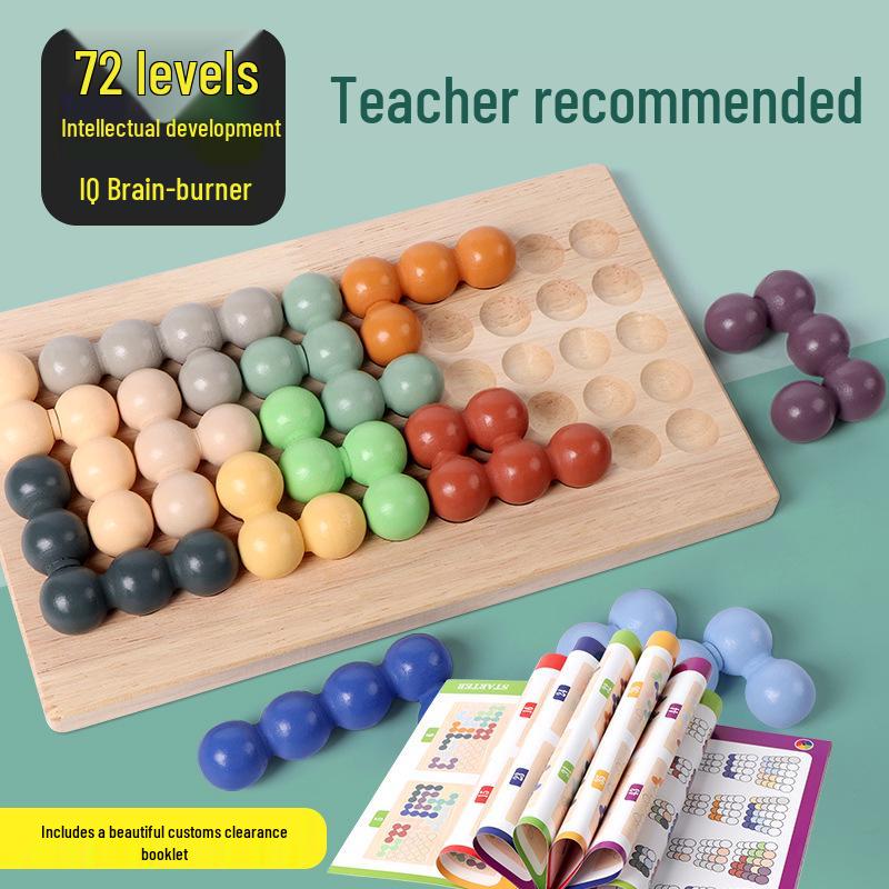 

Деревянная развивающая игра-головоломка для детей - Магический вызов с бусинами для возраста 6+