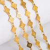 0.5M 1M Geometry Striped Square Necklace Chain Stainless Steel Circle Link Chains DIY Women Bracelets Jewelry Making Body Chain