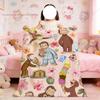 Curious George Blanket For Soft Throw Blanket for Picnic Bed Sofa Home Bedroom Cozy Warm Comfortable