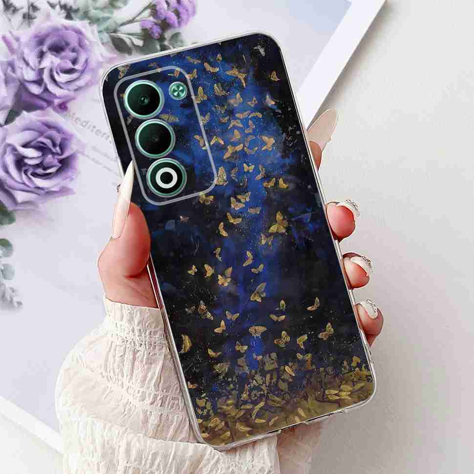 For Oppo A5 5G Global 6.67" Case Fashion Rose Butterfly Soft Silicone TPU Cover For Oppo a5 A5 2025 CPH2735 Phone Casing Coque
