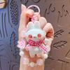 Cartoon Beaded Cute Rabbit Couple Car Bag Key Chain Pendant Creative Small Gift Keychain