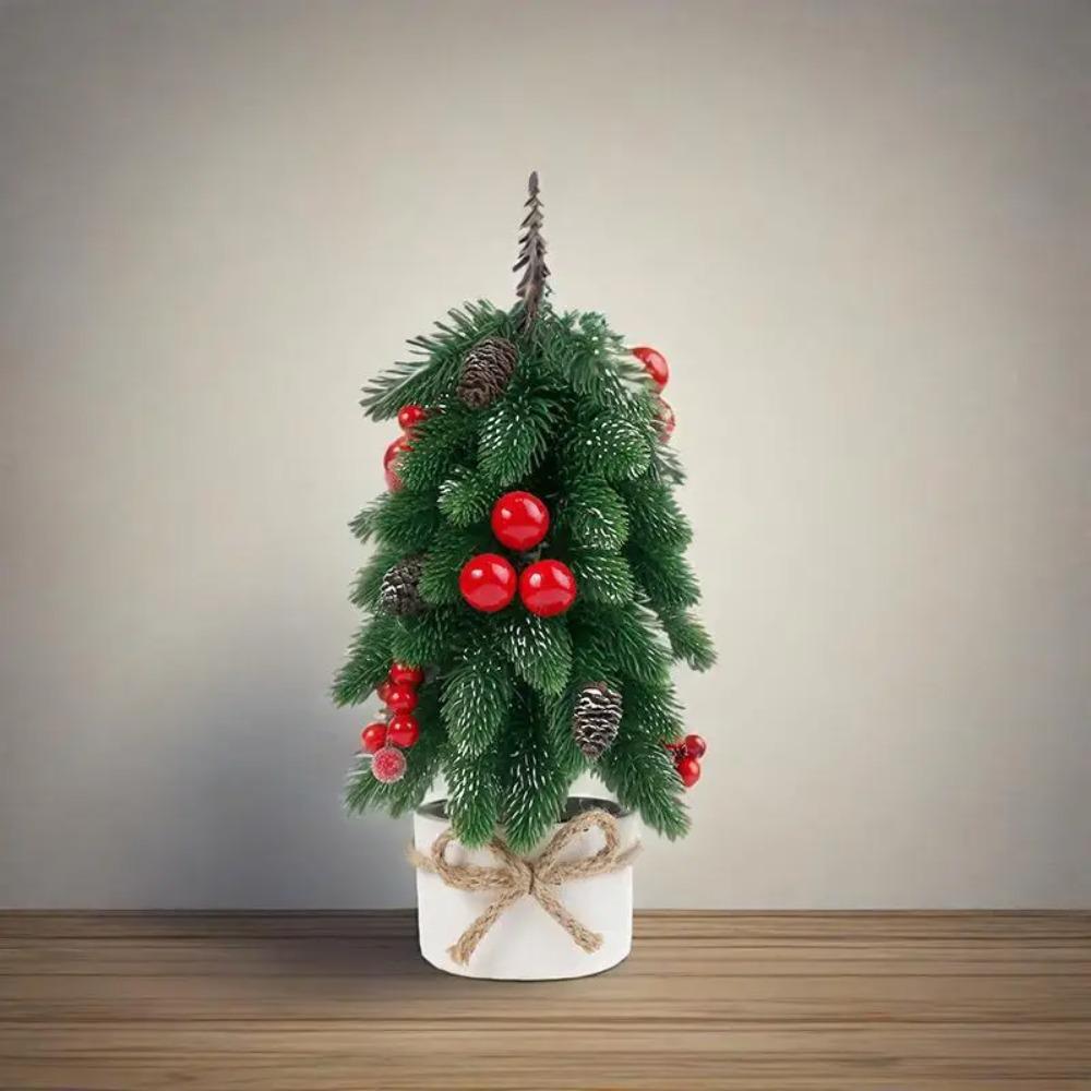 Artificial Christmas Tree Ornament Mini Christmas Tree Potted Plants Desktop Christmas Tree  Xmas