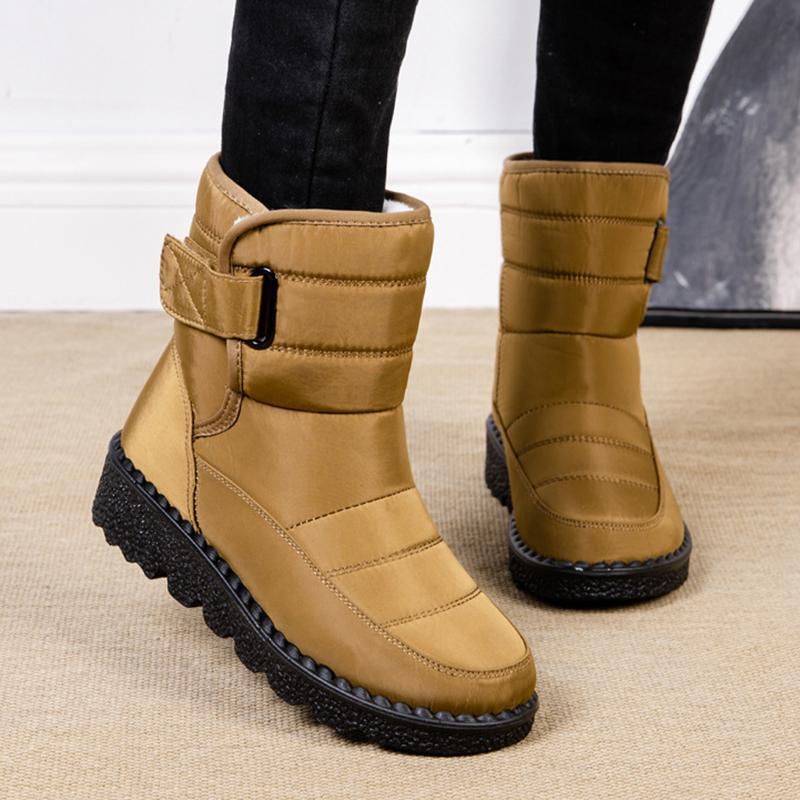 Windproof Waterproof Platform Snow Boots Women Keep Warm Thick Plush Winter Shoes Woman Non Slip Cotton Ankle Boots Plus Size 44