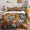 Animal Print Hearts Pattern Set  Kid'S And Adults' Bedroom Decor, Exquisite Three-Piece Bedding Set Gift