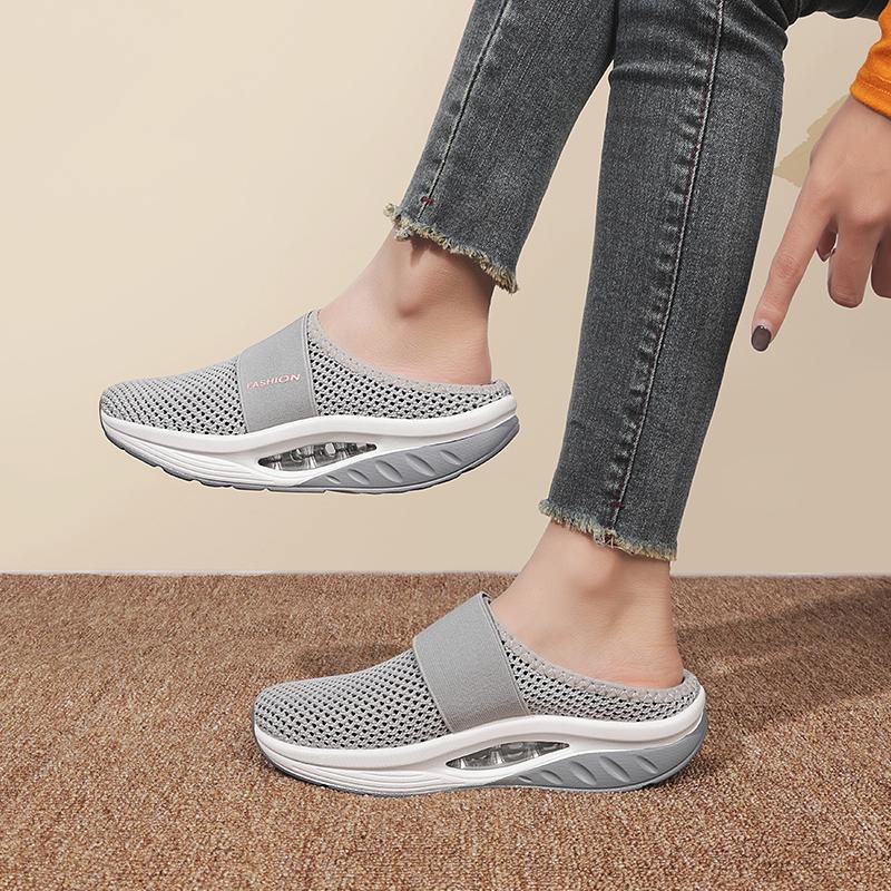Summer Women Platform Slippers Casual Slip on Plus Size Black Pink Grey Elevator Sandals Shoes for Girls