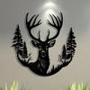 1pc Metal Deer Head Wall Art, Christmas Minimalist Plaque for Office Living Room Bedroom Patio Kitchen Garden Cafe Shop Lobby